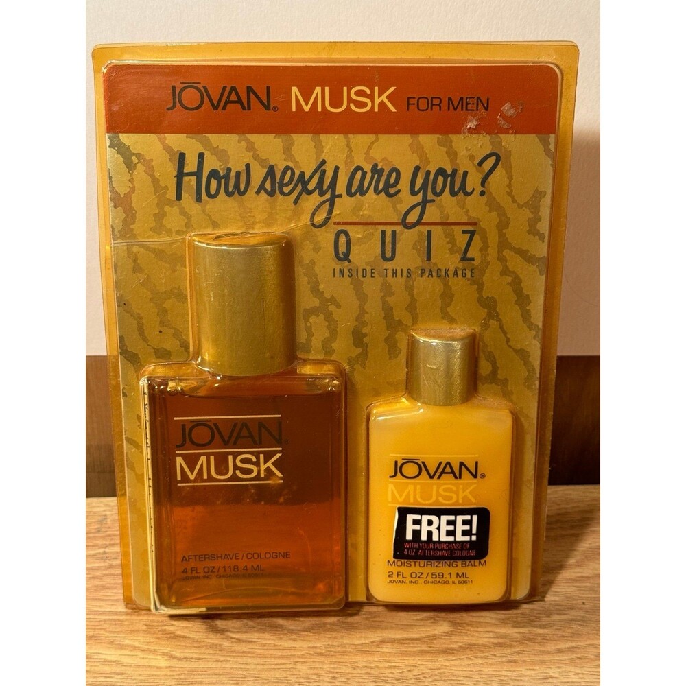 Vintage NOS Jovan Musk Aftershave / Cologne Moisturizing‎ Balm Set